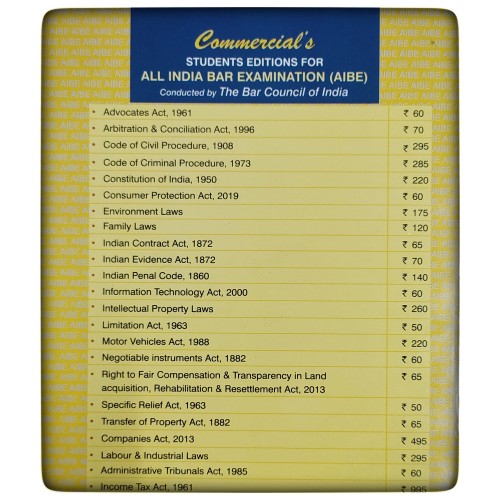 AIBE BARE ACTS 2024 ( ALL INDIA BAR EXAMINATION) AIBE BARE ACTS 2024 ( ALL INDIA BAR EXAMINATION)