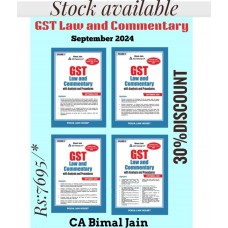 GST LAW AND COMMENTRY WITH ANALYSIS AND PROCEDURES SET OF 4 VOLUMES LATEST EDITION-2024BY BIMAL JAIN