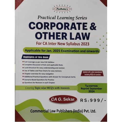 CORPORATE & OTHER LAWS CA INTER BY CA G SEKAR CORPORATE & OTHER LAWS CA INTER BY CA G SEKAR