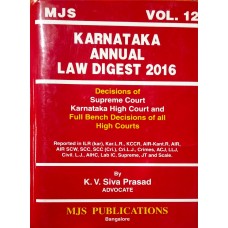 KARNATAKA ANNUAL LAW DIGEST 2016