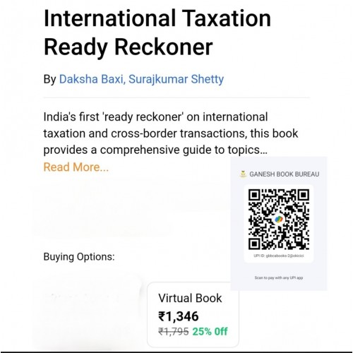 VIRTUAL BOOK| E BOOK - INTERNATIONAL TAXATION READY RECKONER BY TAXMANN VIRTUAL BOOK| E BOOK - INTERNATIONAL TAXATION READY RECKONER BY TAXMANN