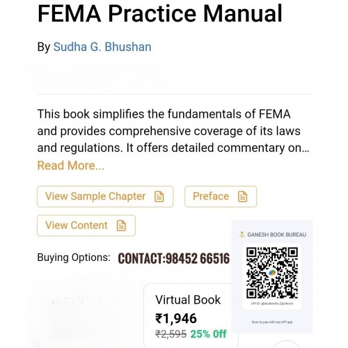 VIRTUAL BOOK-E BOOK- FEMA PRACTICE MANUAL BY TAXMANN PUBLICATION 2024 VIRTUAL BOOK-E BOOK- FEMA PRACTICE MANUAL BY TAXMANN PUBLICATION 2024