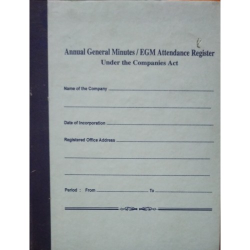 ANNUAL GENERAL MINUTES/EGM ATTENDANCE REGISTER UNDER THE COMPANIES ACT