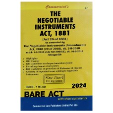 NEGOTIABLE INSTRUMENTS ACT BARE ACT