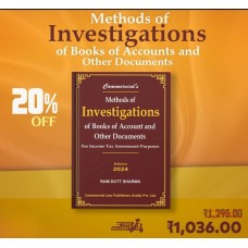METHODS OF INVESTIGATIONS OF BOOKS OF ACCOUNT AND OTHER DOCUMENTS FOR INCOME TAX ASSESSMENT PURPOSES BY RAM DUTT SHARMA