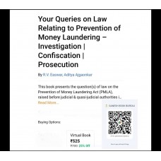 YOUR QUERIES ON LAW RELATING TO PREVENTION OF MONEY LAUNDERING-INVESTIGATION-CONFISCATION-PROSECUTION VIRTUAL BOOK BY TAXMANN PUBLICATIONS