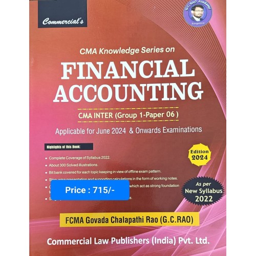 CMA INTER PAPER 6-FINANCIAL ACCOUNTING BY G C RAO- COVERED 10 YEARS EXAMS PROBLEMS /SOLUTIONS -JUNE 2024 & ONWARDS CMA INTER PAPER 6-FINANCIAL ACCOUNTING BY G C RAO- COVERED 10 YEARS EXAMS PROBLEMS /SOLUTIONS -JUNE 2024 & ONWARDS