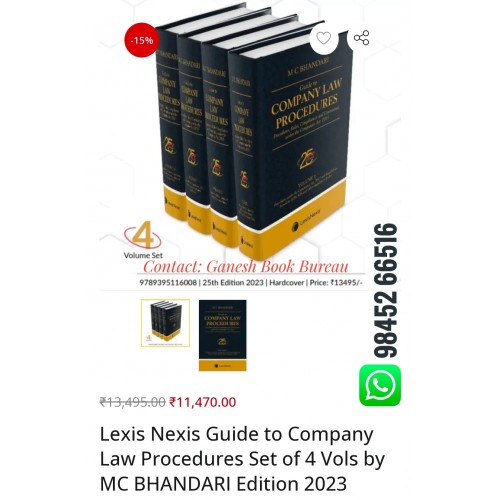COMPANY LAW PROCEDURES BY MC BANDARI LATEST EDITION 2023 IN 4 VOLUMES COMPANY LAW PROCEDURES BY MC BANDARI LATEST EDITION 2023 IN 4 VOLUMES