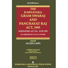 KARNATAKA GRAM SWARAJ AND PANCHAYAT RAJ ACT, 1996 ( KARNATAKA ACT NO.14 OF 1993) As Amended by Act no.27 of 2022) Klj publication 2023 