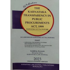 KARNATAKA TRANSPARENCY IN PUBLIC PROCUREMENTS ACT, 1999 ( KARNATAKA ACT NO.29 OF 2021) KLJ PUBLICATION 2023