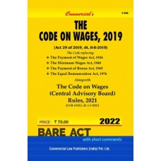 The Code on Wages, 2019 with Code on Wages (Central Advisory) Rules, 2021