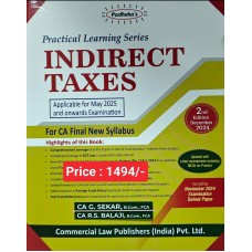 CA Final Padhuka Indirect Taxes CA G Sekar , R S Balaji May 25 Exam 