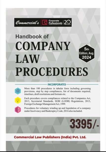 COMPANY LAW PROCEDURES BY CORPORATE PROFESSIONALS : 5TH EDITION AUG 2024