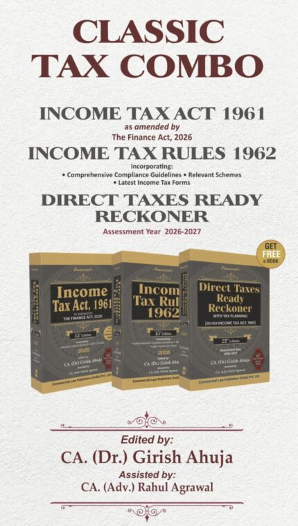 INCOME TAX ACT 1961-INCOME TAX RULES 1962-DIRECT TAXES READY RECKONER 2026-2027 COMBO OFFER