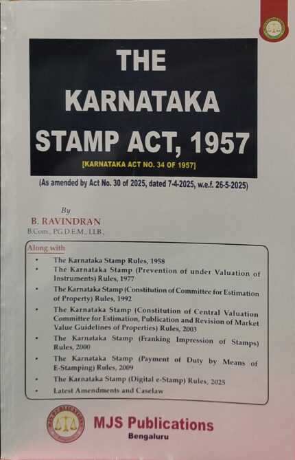 THE KARNATAKA STAMP ACT LATEST Updated June 2026 by Mjs Publications